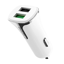 Автомобильное зарядное устройство + кабель Micro Hoco Z31 18 Вт, белый