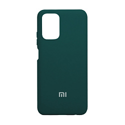 Клип-кейс (накладка) Silicone cover закрытый для Xiaomi Redmi 10 силикон, тёмно-зелёный
