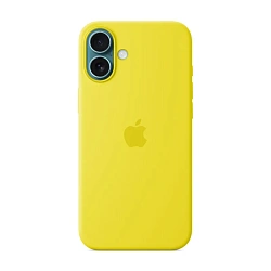 Клип-кейс (накладка) Silicone Case MagSafe для Apple iPhone 16 Plus силикон, жёлтый