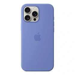 Клип-кейс (накладка) Silicone Case MagSafe для Apple iPhone 16 Pro Max силикон, серо-лавандовый
