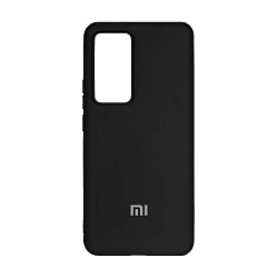 Клип-кейс (накладка) Silicone cover закрытый для Xiaomi 12T / 12T Pro силикон, чёрный