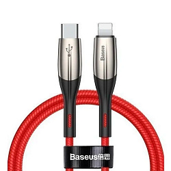 Дата-кабель Baseus Horizontal Type-C to Lightning 1 м, красный