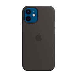 Клип-кейс (накладка) Silicone Case для Apple iPhone 12 Mini силикон, чёрный