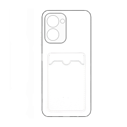 Клип-кейс (накладка) с визитницей для Realme C33 силикон, прозрачный