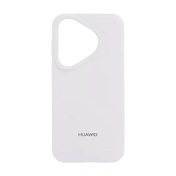 Клип-кейс (накладка) Silicone cover закрытый для Huawei Pura 70 Pro силикон, белый