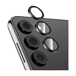 Защитное стекло на камеру Kuzoom Glass для Samsung Galaxy S24 Plus, чёрный