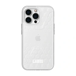 Клип-кейс (накладка) UAG Civilian для Apple iPhone 13 Pro поликарбонат, прозрачный (Ice)