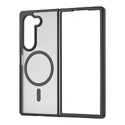 Клип-кейс (накладка) uBear Cloud Mag Case для Samsung Galaxy Z Fold 7 поликарбонат, термополиуретан, затемнённый с чёрной рамкой