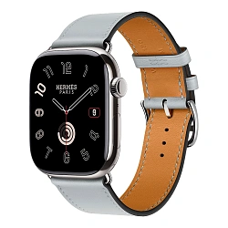 Умные часы Apple Watch Hermes Series 11 46mm GPS + Cellular Silver Titanium Case Bleu Glacier Single Tour Strap