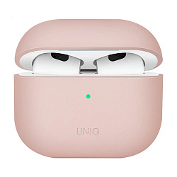 Кобура UNIQ Lino для Apple AirPods 3 поликарбонат, силикон, пудровый