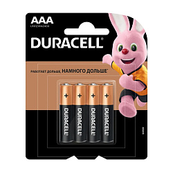 Батарейка Duracell Basic AAA LR03-4BL, 4шт