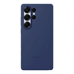Клип-кейс (накладка) Silicone cover закрытый для Samsung Galaxy S25 Ultra силикон, тёмно-синий