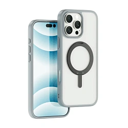 Клип-кейс (накладка) WIWU Armor Ultra для Apple iPhone 16 Pro Max пластик, силикон, серый