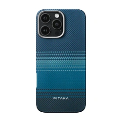 Клип-кейс (накладка) Pitaka Tactile Woven Case для Apple iPhone 16 Pro кевлар (арамид), "восход луны"