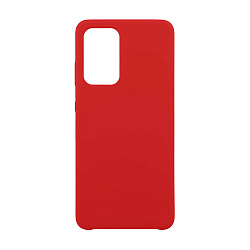 Клип-кейс (накладка) Silicone cover (без лого) для Samsung Galaxy A52 силикон, красный