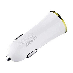 Автомобильное зарядное устройство + кабель Micro Ldnio AUTO-ID (DL-C28) 18 Вт, белый