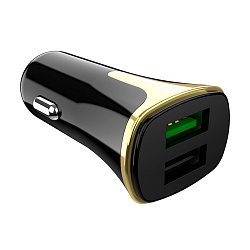 Автомобильное зарядное устройство + кабель Micro Hoco Z31 18 Вт, чёрный