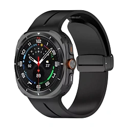 Ремешок D-Buckle для Samsung Galaxy Watch Ultra силикон чёрный