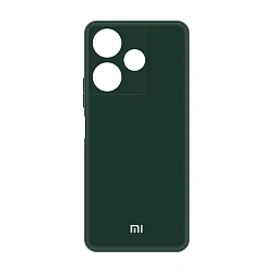 Клип-кейс (накладка) Silicone cover закрытый для Xiaomi Redmi 13 4G / Poco M6 4G силикон, тёмно-зелёный
