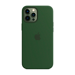 Клип-кейс (накладка) Silicone Case для Apple iPhone 12 Pro Max силикон, тёмно-зелёный
