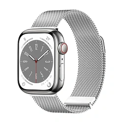 Магнитный ремешок WIWU Milanese Magnetic Watch Band для Apple Watch 44 / 45 / 46 / 49mm сталь серебристый