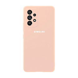 Клип-кейс (накладка) Silicone cover закрытый для Samsung Galaxy A53 силикон, пудровый
