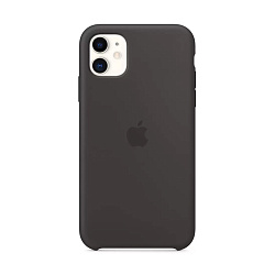 Клип-кейс (накладка) Apple Silicone Case для Apple iPhone 11 силикон, Black