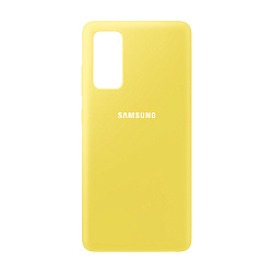 Клип-кейс (накладка) Silicone cover закрытый для Samsung Galaxy S20 FE силикон, жёлтый