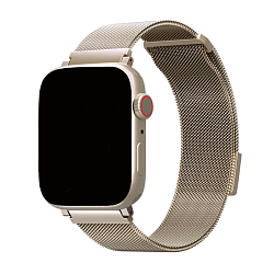 Миланский сетчатый браслет UNIQ Dante для Apple Watch 44 / 45 / 46 / 49mm сталь "сияющая звезда"