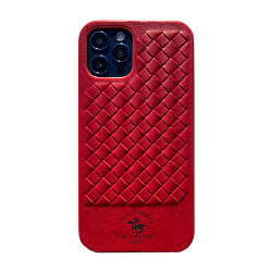 Клип-кейс (накладка) Santa Barbara Polo Racquet Club для Apple iPhone 12 Pro Max кожа, красный