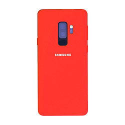 Клип-кейс (накладка) Silicone cover для Samsung Galaxy S9 Plus силикон, красный