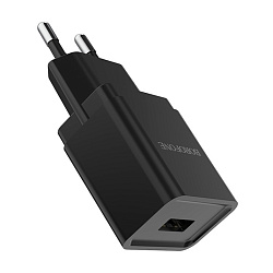 Сетевое зарядное устройство + кабель Micro Borofone BA19A 5 Вт, чёрный