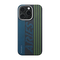 Клип-кейс (накладка) Pitaka Aries Tactile Woven Case для Apple iPhone 16 Pro Max кевлар (арамид), "кредитная карта"