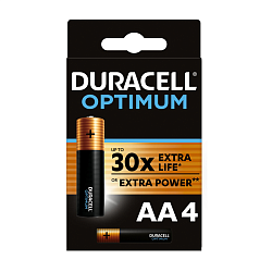 Батарейка Duracell Optimum AA MX1500-4BL, 4шт