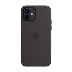 Клип-кейс (накладка) Silicone Case для Apple iPhone 12 / 12 Pro силикон, чёрный