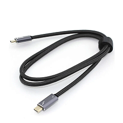 Дата-кабель COTEetCI Thunderbolt 4 100W Type-C to Type-C 1 м, чёрный