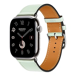 Умные часы Apple Watch Hermes Series 11 46mm GPS + Cellular Silver Titanium Case Vert Peppermint Single Tour Strap