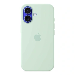 Клип-кейс (накладка) Silicone Case MagSafe для Apple iPhone 16 силикон, мятный