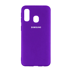 Клип-кейс (накладка) Silicone cover для Samsung Galaxy A40 силикон, фиолетовый