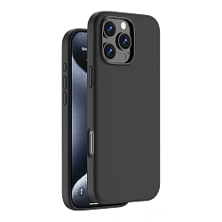 Клип-кейс (накладка) Deppa Lacoste Liquid Silicone Magsafe для Apple iPhone 16 Pro Max силикон, чёрный