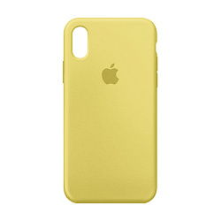 Клип-кейс (накладка) Apple Silicone Case закрытый для Apple iPhone X / Xs силикон, жёлтый