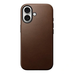 Клип-кейс (накладка) Nomad Modern Leather Case для Apple iPhone 17 кожа, коричневый