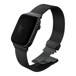 Миланский сетчатый браслет UNIQ Dante Pro для Apple Watch 38 / 40 / 41 / 42mm сталь графитовый