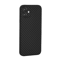 Клип-кейс (накладка) K-DOO Air Carbon для Apple iPhone 12 карбон, чёрный
