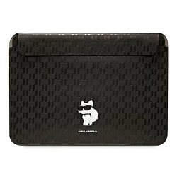 Чехол CG Mobile Lagerfeld Sleeve Monogram для Apple MacBook 16" искусственная кожа, "NFT 3D Choupette" чёрный