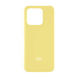 Клип-кейс (накладка) Silicone cover закрытый для Xiaomi Redmi 10C силикон, жёлтый
