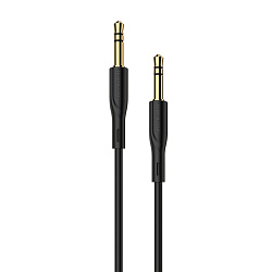 Аудиокабель Borofone BL1 3.5 mm jack - 3.5 mm jack 1 м, чёрный