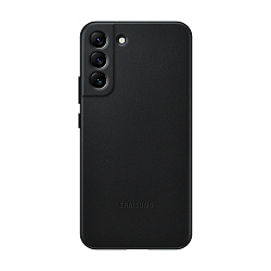 Клип-кейс (накладка) Samsung Leather Cover для Samsung Galaxy S22 Plus поликарбонат, кожа, чёрный