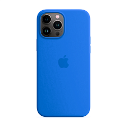 Клип-кейс (накладка) Silicone Case для Apple iPhone 13 Pro Max силикон, "сияющий синий"