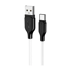 Дата-кабель Borofone BX42 Type-C 1 м, белый с чёрным